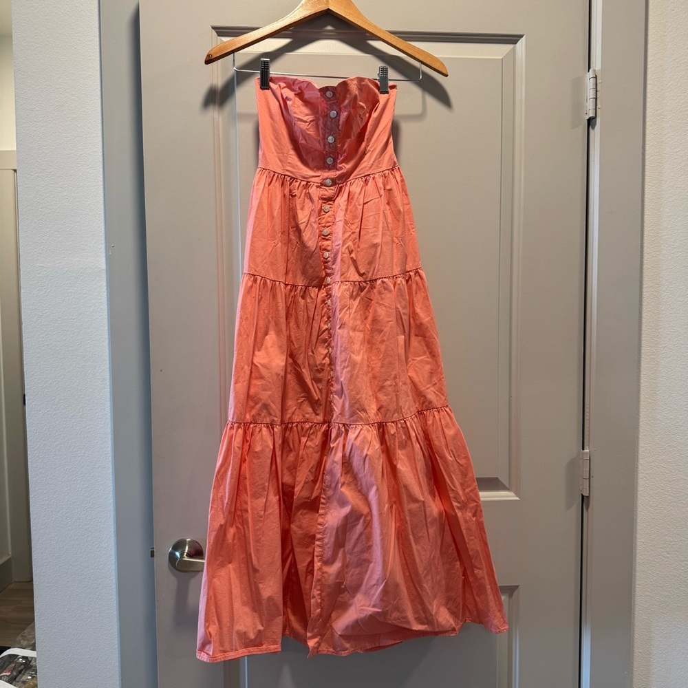 STAUD Strapless Button-Down Dress - Picture 4 of 8